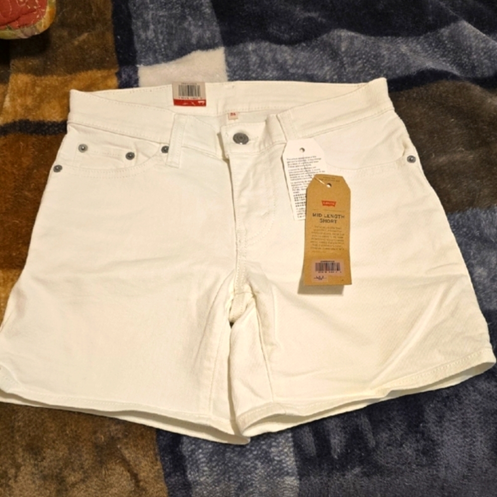 Levi's Women's White Denim Shorts